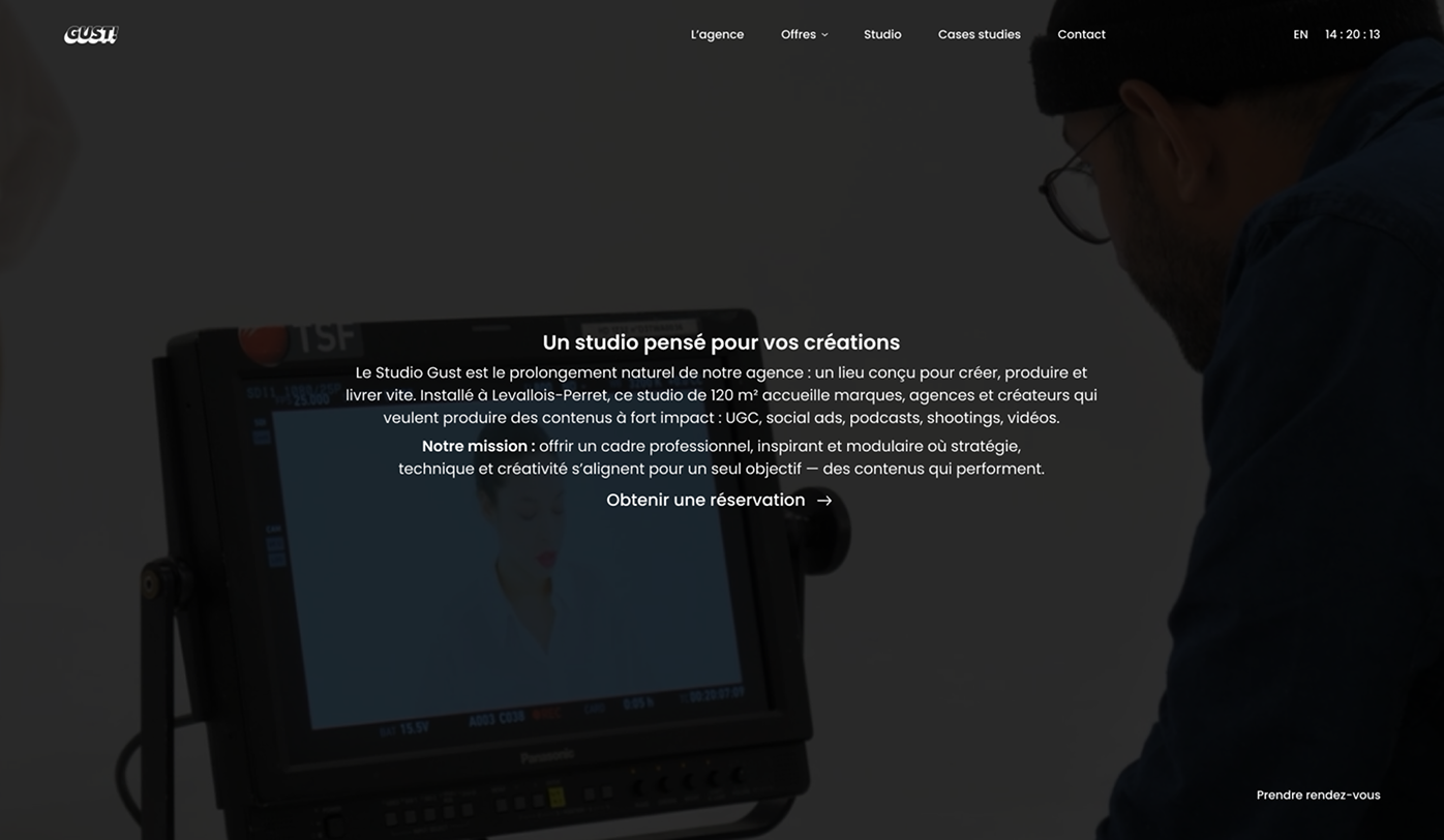 Gust — Studio page hero